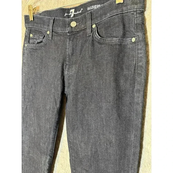 7 For All Mankind Roxanne Slim Dark Wash Jeans Size 28 - Picture 2 of 6